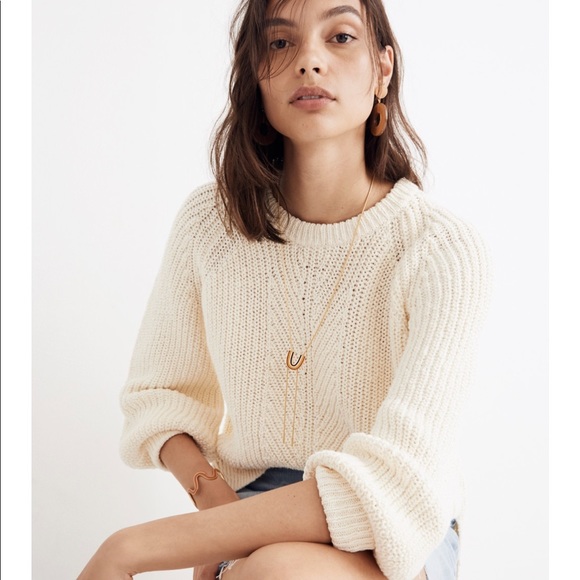 Madewell Sweaters - Madewell Balloon-Sleeve Pullover Sweater, NWT!